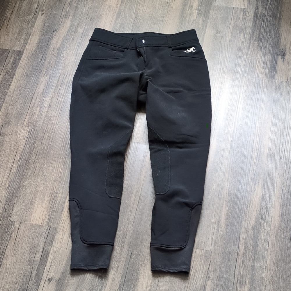 Piper By Smartpak Black Softshell Winter Breeches 26 R